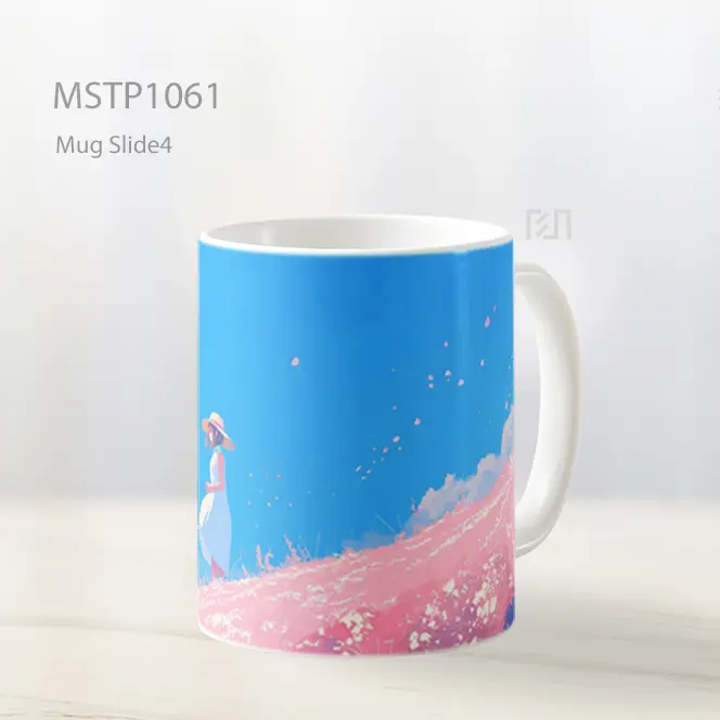 Girl Pink Field Musim Semi Estetika Mug MSTP1061