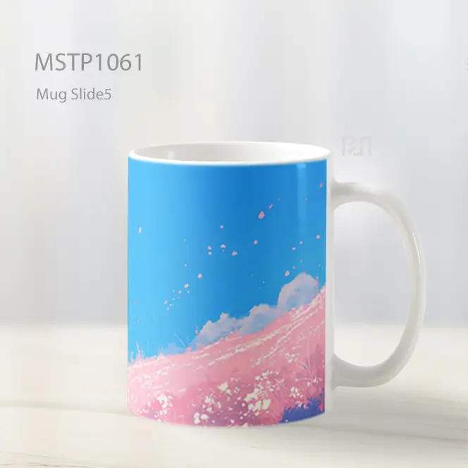 Girl Pink Field Musim Semi Estetika Mug MSTP1061 - All-side / Desain