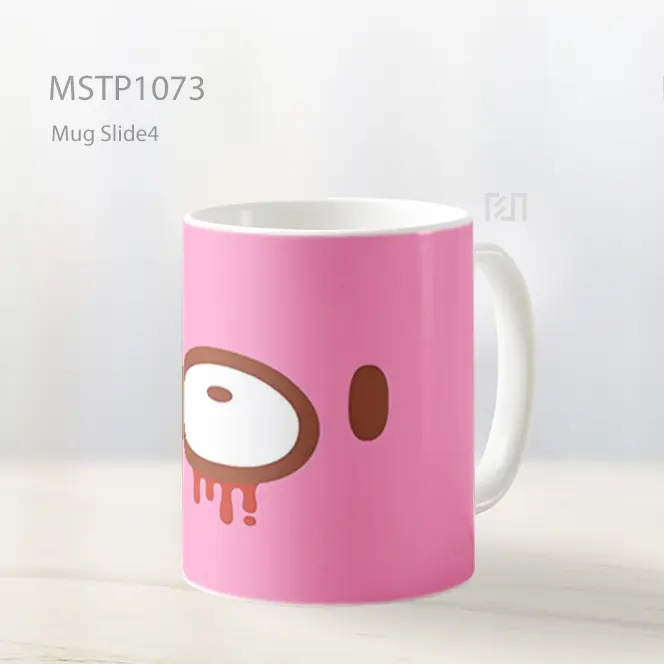 Gloomy Bear Pink Minimalis Mug MSTP1073