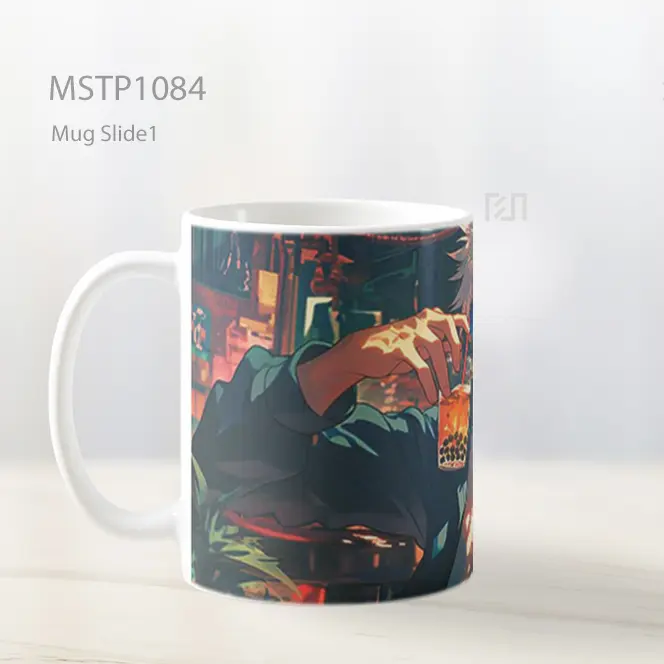 Gojo Satoru Boba Suasana Kota Mug MSTP1084 - All-side / Desain