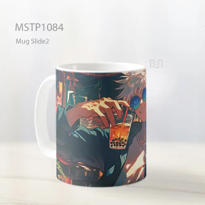 Gojo Satoru Boba Suasana Kota Mug MSTP1084 - All-side / Desain