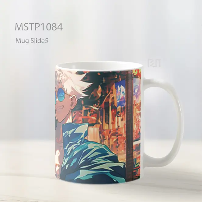 Gojo Satoru Boba Suasana Kota Mug MSTP1084 - All-side / Desain