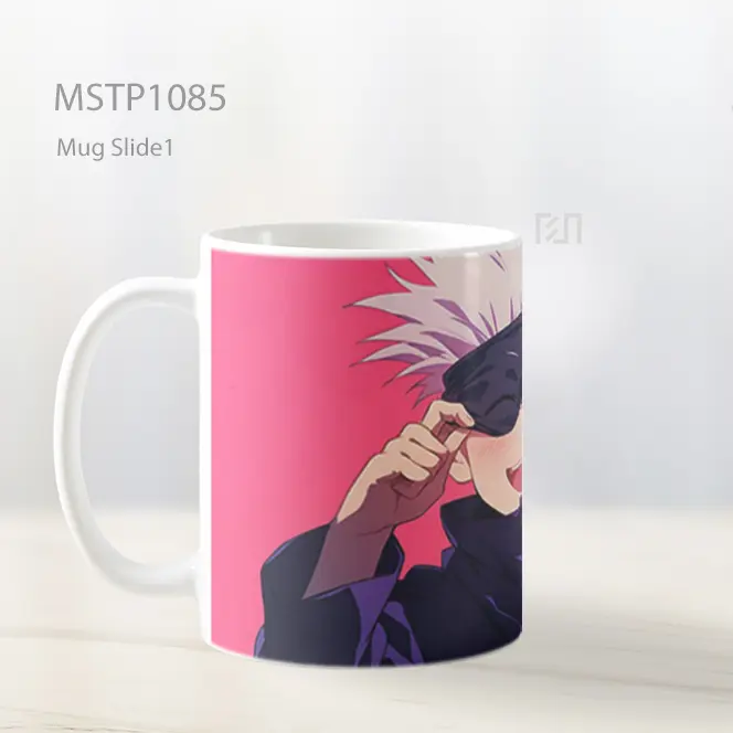 Gojo Satoru Chibi Senyum Jujutsu Kaisen Mug MSTP1085 - All-side / Desain
