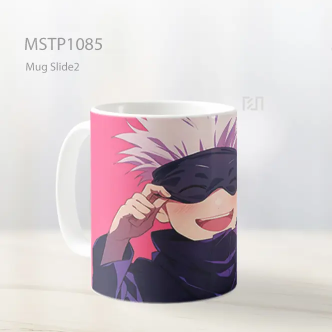 Gojo Satoru Chibi Senyum Jujutsu Kaisen Mug MSTP1085 - All-side / Desain