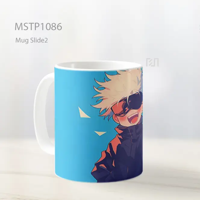 Gojo Satoru Chibi Tertawa Mug MSTP1086 - All-side / Desain