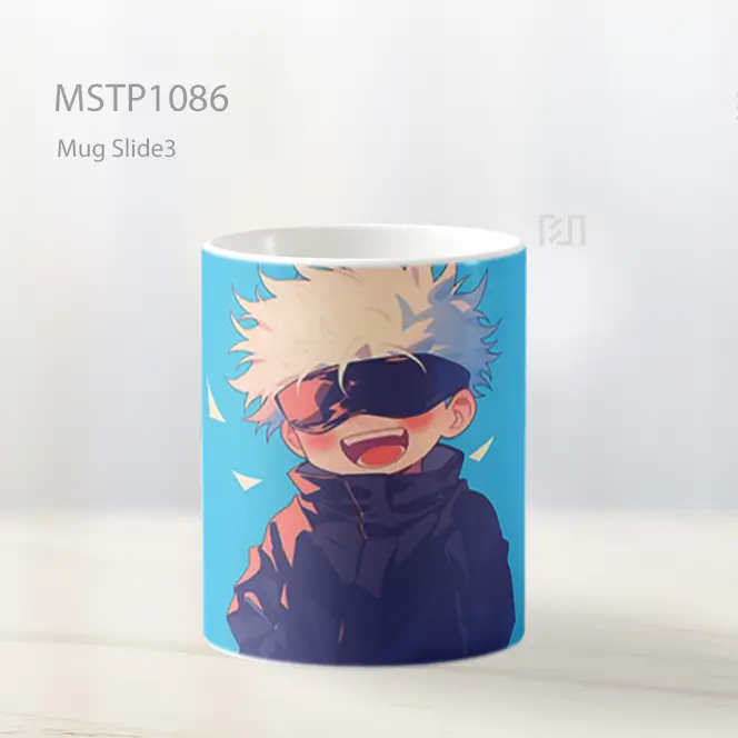 Gojo Satoru Chibi Tertawa Mug MSTP1086 - All-side / Desain