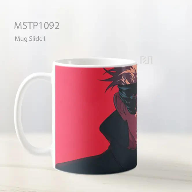 Gojo Satoru Latar Merah Mug MSTP1092 - All-side / Desain