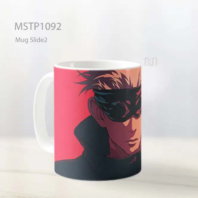 Gojo Satoru Latar Merah Mug MSTP1092 - All-side / Desain