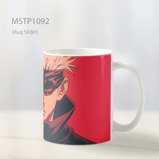 Gojo Satoru Latar Merah Mug MSTP1092 - All-side / Desain