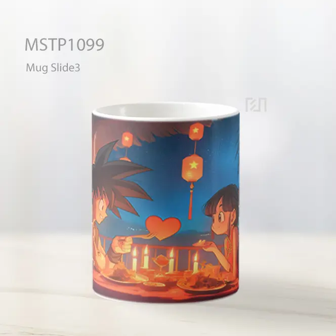 Goku And Chi Chi Makan Malam Romantis Dragonball Valentines Mug MSTP1099 - All-side / Desain