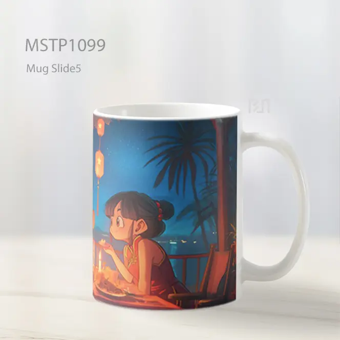 Goku And Chi Chi Makan Malam Romantis Dragonball Valentines Mug MSTP1099 - All-side / Desain