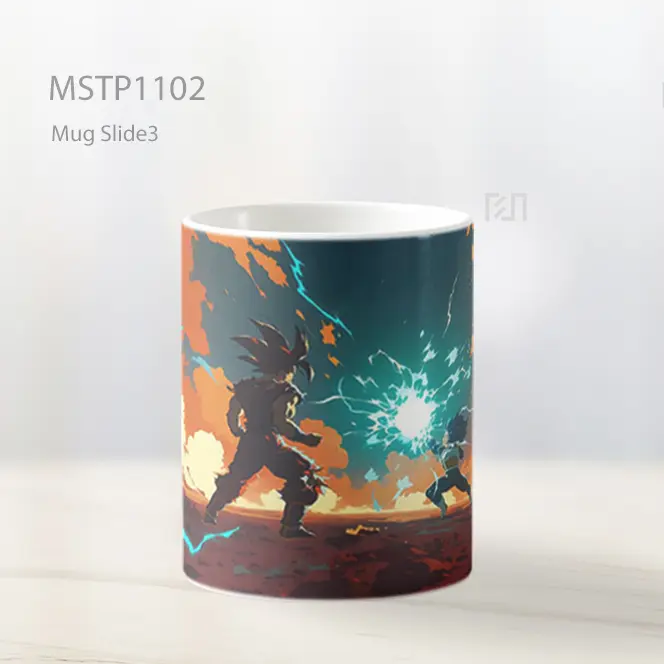 Goku And Vegeta Dragon Ball Pertarungan Mug MSTP1102 - All-side / Desain