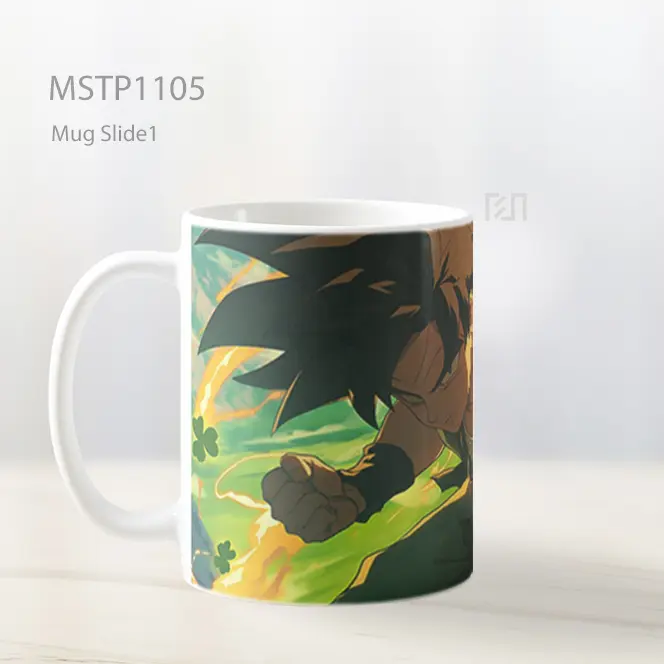 Goku Aura Hijau Fighter St Patricks Day Mug MSTP1105 - All-side / Desain