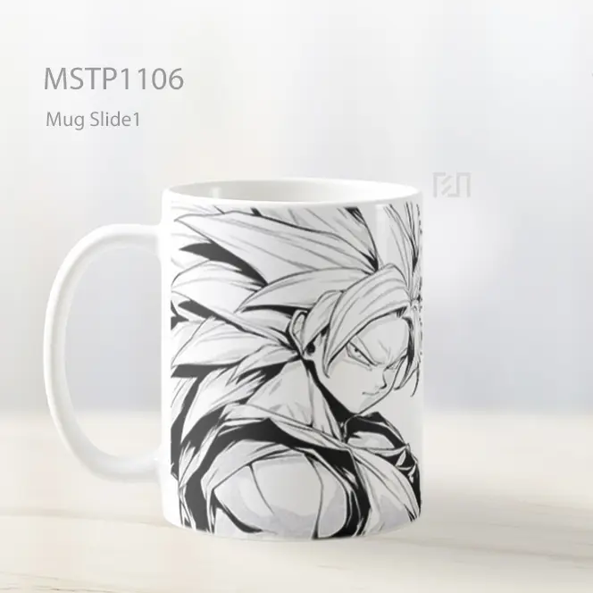 Goku Bentuk Ganda Manga Art Mug MSTP1106 - All-side / Desain