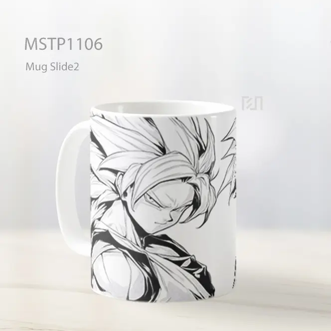 Goku Bentuk Ganda Manga Art Mug MSTP1106 - All-side / Desain
