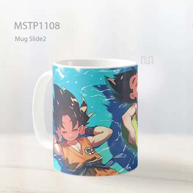 Goku Dan Vegeta Dragon Ball Chibi Santai Mug MSTP1108 - All-side / Desain