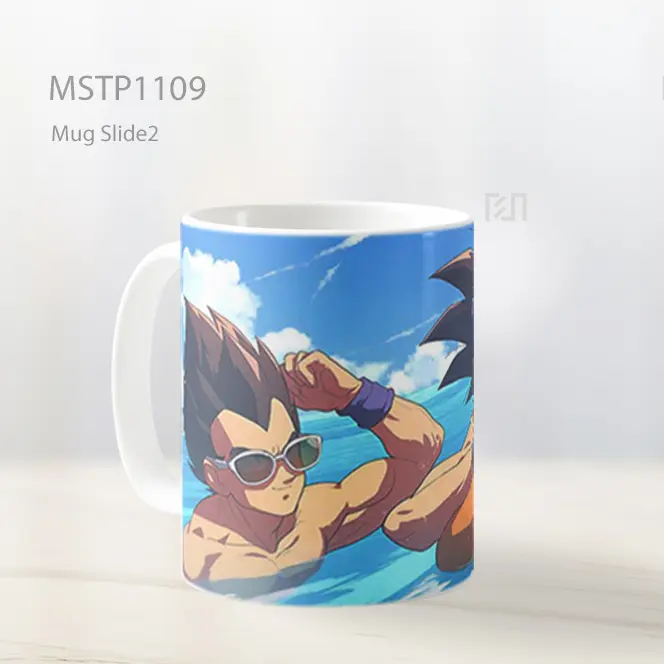 Goku Dan Vegeta Dragon Ball Hari Pantai Mug MSTP1109 - All-side / Desain