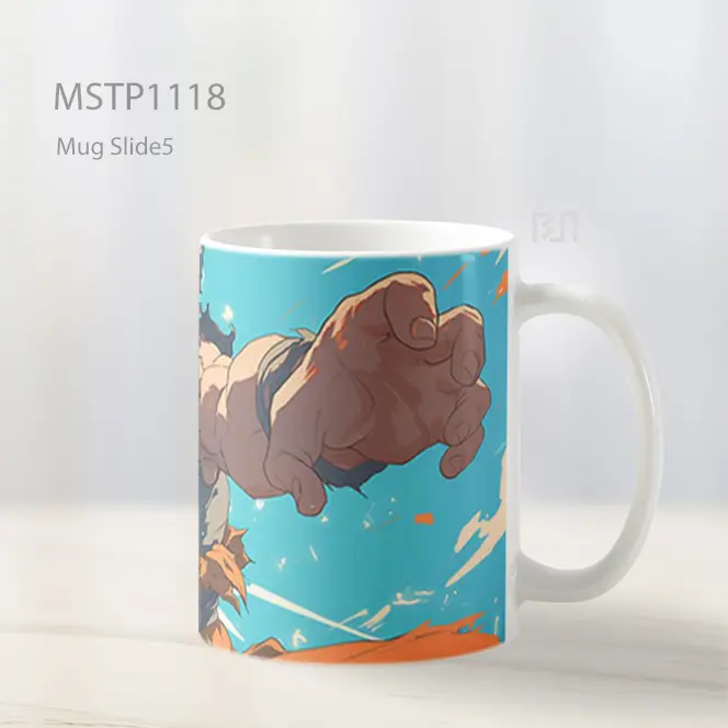 Goku Dragon Ball Pukulan Aksi Mug MSTP1118 - All-side / Desain