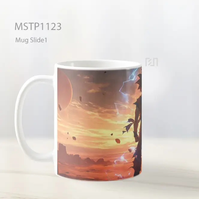 Goku Dragon Ball Z Mengisi Ki Mug MSTP1123 - All-side / Desain