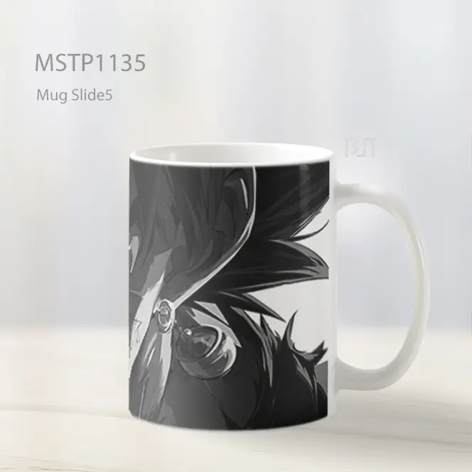 Goku Mata Biru Bercahaya Anime Gelap Mug MSTP1135 - All-side / Desain