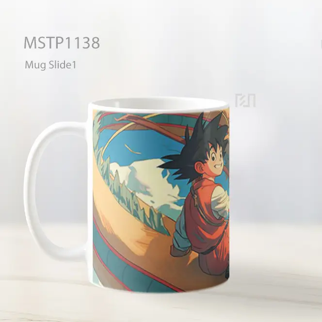 Goku Menunggang Naga Petualangan Bersemangat Mug MSTP1138 - All-side / Desain