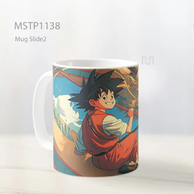 Goku Menunggang Naga Petualangan Bersemangat Mug MSTP1138 - All-side / Desain