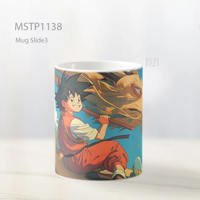 Goku Menunggang Naga Petualangan Bersemangat Mug MSTP1138 - All-side / Desain