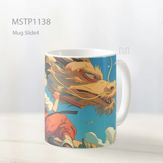 Goku Menunggang Naga Petualangan Bersemangat Mug MSTP1138