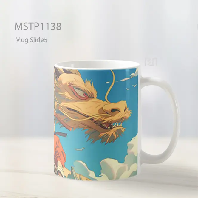 Goku Menunggang Naga Petualangan Bersemangat Mug MSTP1138 - All-side / Desain