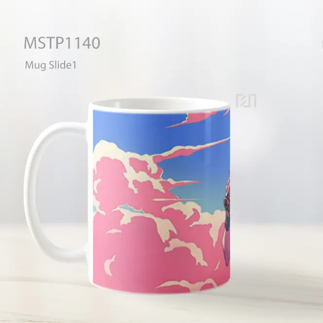 Goku Minum Boba Di Awan Pink Mug MSTP1140 - All-side / Desain