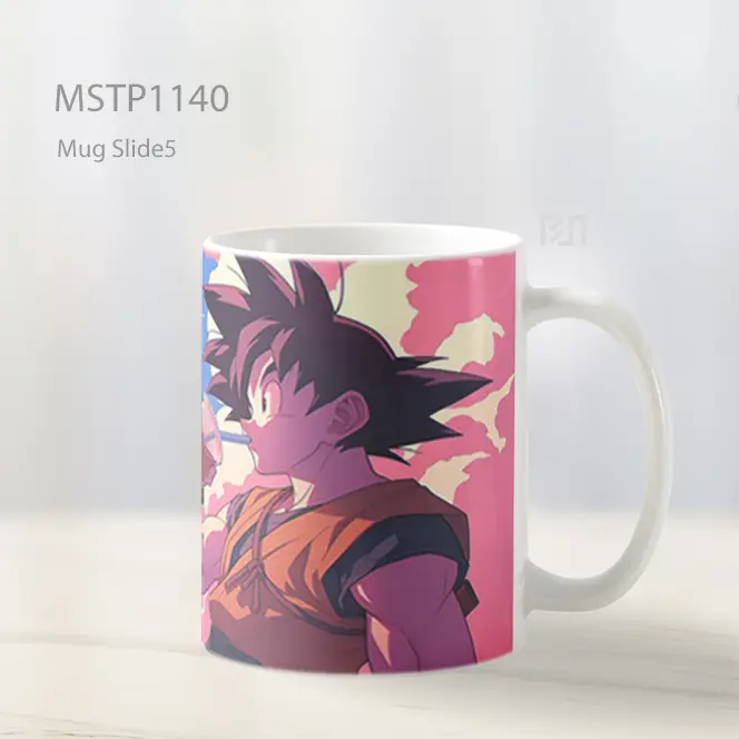 Goku Minum Boba Di Awan Pink Mug MSTP1140 - All-side / Desain