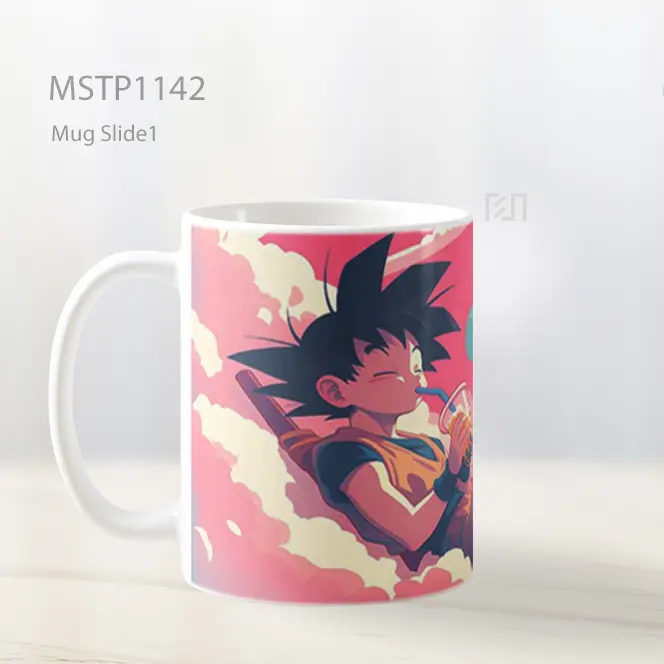 Goku Naik Awan Teh Boba Mug MSTP1142 - All-side / Desain