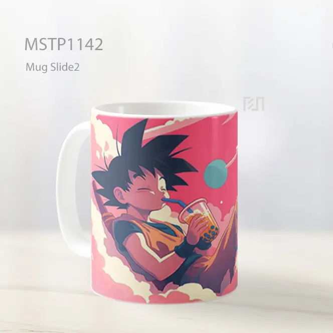 Goku Naik Awan Teh Boba Mug MSTP1142 - All-side / Desain