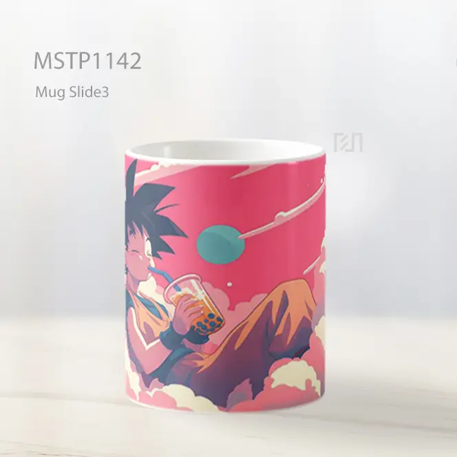 Goku Naik Awan Teh Boba Mug MSTP1142 - All-side / Desain