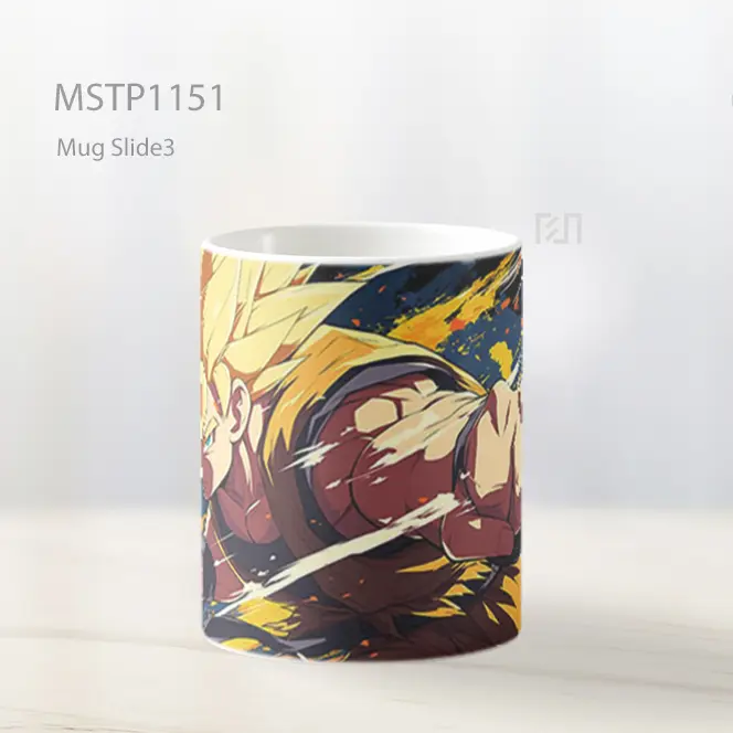 Goku Pukulan Latar Hitam Mug MSTP1151 - All-side / Desain