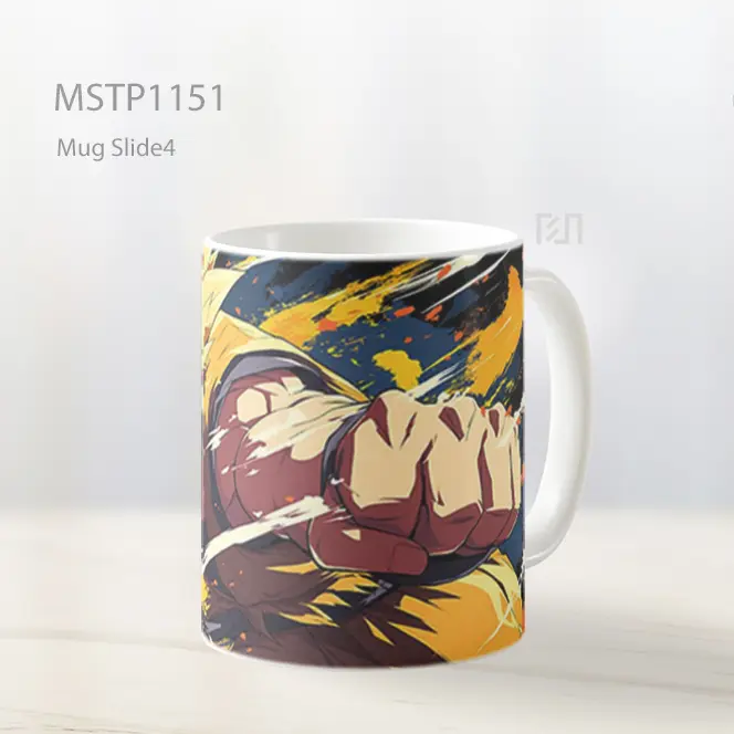 Goku Pukulan Latar Hitam Mug MSTP1151
