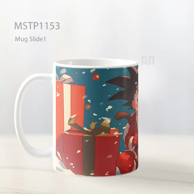 Goku Santa Kirim Hadiah Mug MSTP1153 - Tampak Kiri