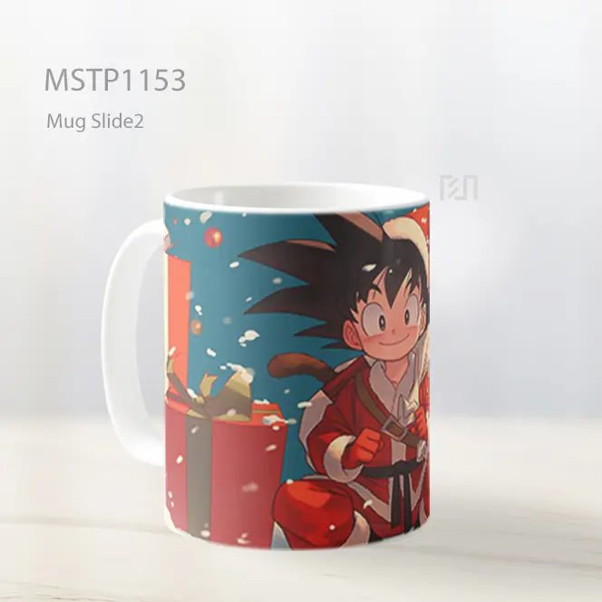 Goku Santa Kirim Hadiah Mug MSTP1153 - Tampak Kiri
