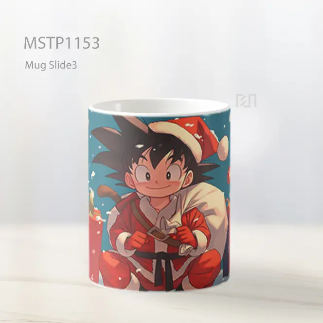 Goku Santa Kirim Hadiah Mug MSTP1153 - Tampak Kiri