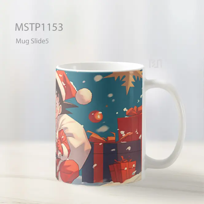Goku Santa Kirim Hadiah Mug MSTP1153 - Tampak Kiri