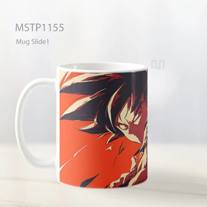 Goku Serius Oranye Dbz Anime Mug MSTP1155 - All-side / Desain