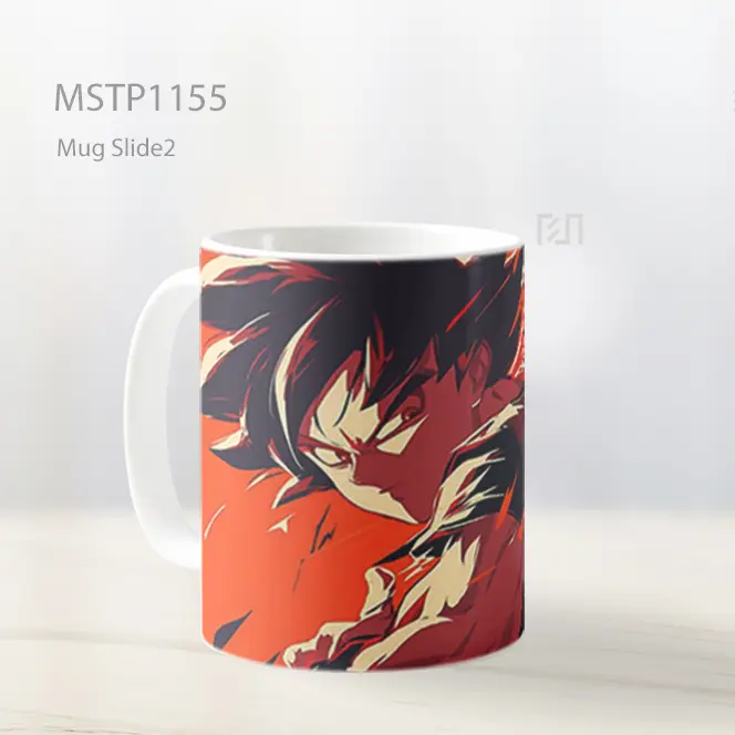 Goku Serius Oranye Dbz Anime Mug MSTP1155 - All-side / Desain