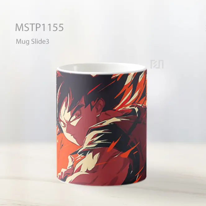 Goku Serius Oranye Dbz Anime Mug MSTP1155 - All-side / Desain
