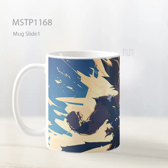 Goku Super Saiyan Power Up Split Form Dragon Ball Mug MSTP1168 - All-side / Desain