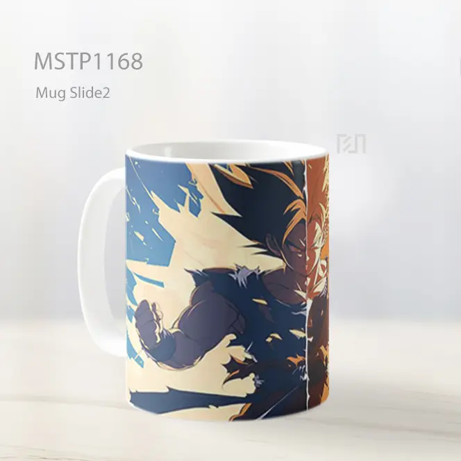 Goku Super Saiyan Power Up Split Form Dragon Ball Mug MSTP1168 - All-side / Desain