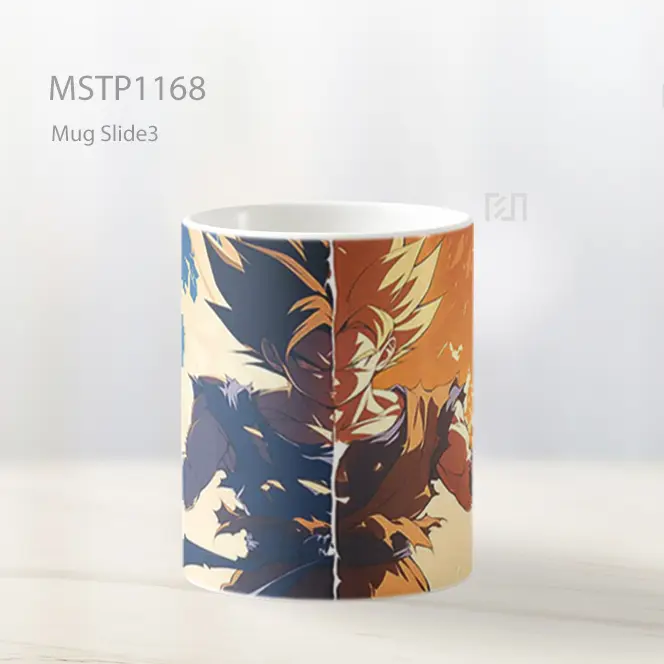 Goku Super Saiyan Power Up Split Form Dragon Ball Mug MSTP1168 - All-side / Desain