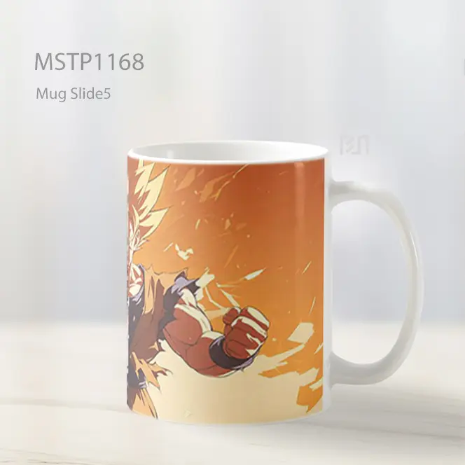 Goku Super Saiyan Power Up Split Form Dragon Ball Mug MSTP1168 - All-side / Desain