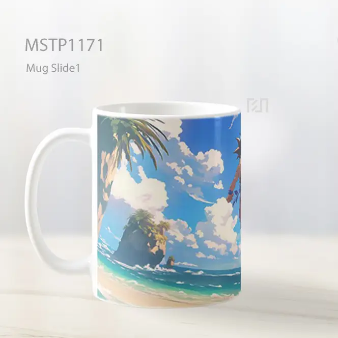 Goku Terbang Di Atas Pantai Musim Panas Mug MSTP1171 - All-side / Desain