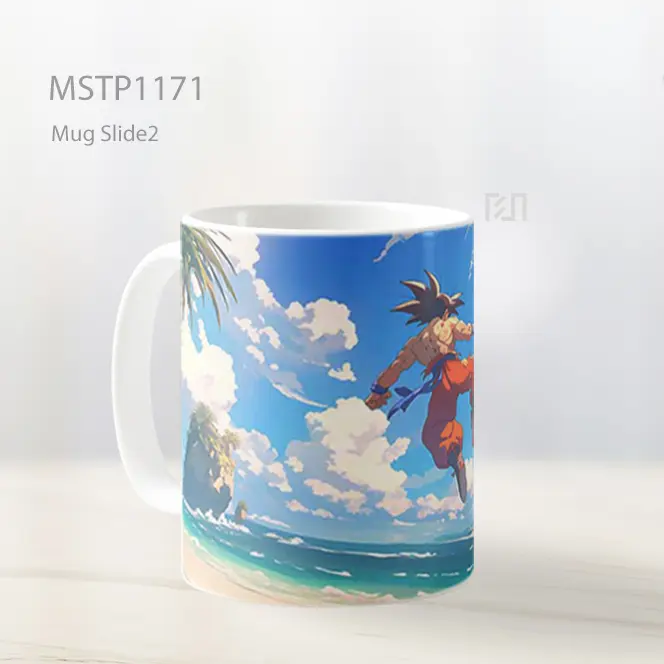 Goku Terbang Di Atas Pantai Musim Panas Mug MSTP1171 - All-side / Desain