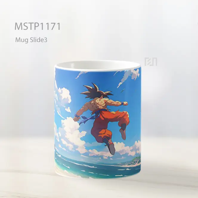 Goku Terbang Di Atas Pantai Musim Panas Mug MSTP1171 - All-side / Desain